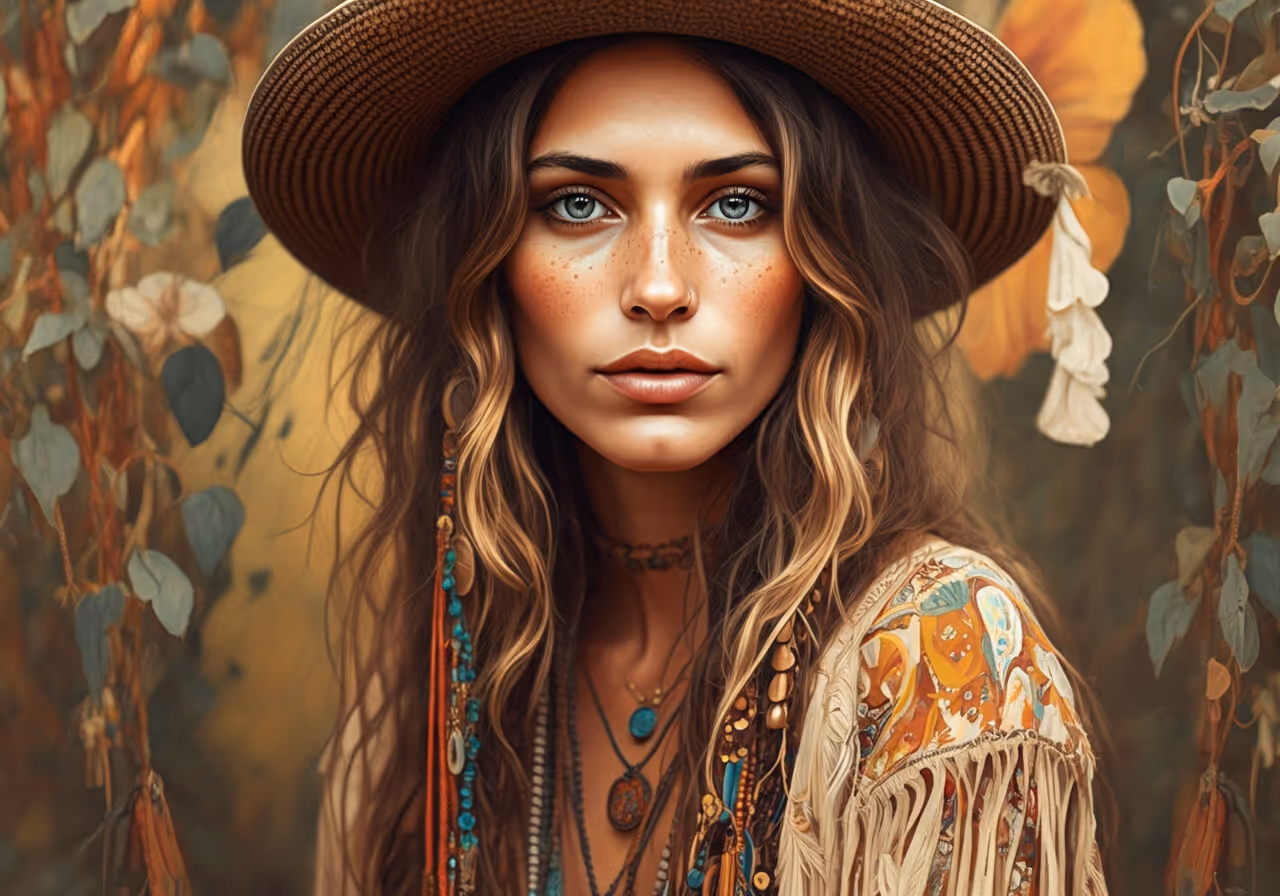 Celebrity Influence and AI-Curated Hippie Looks